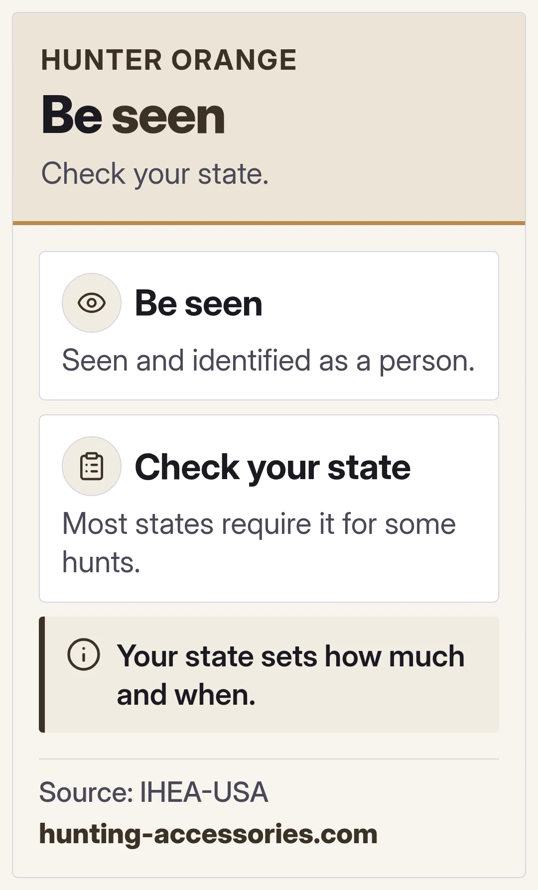 Be seen. Check your state.