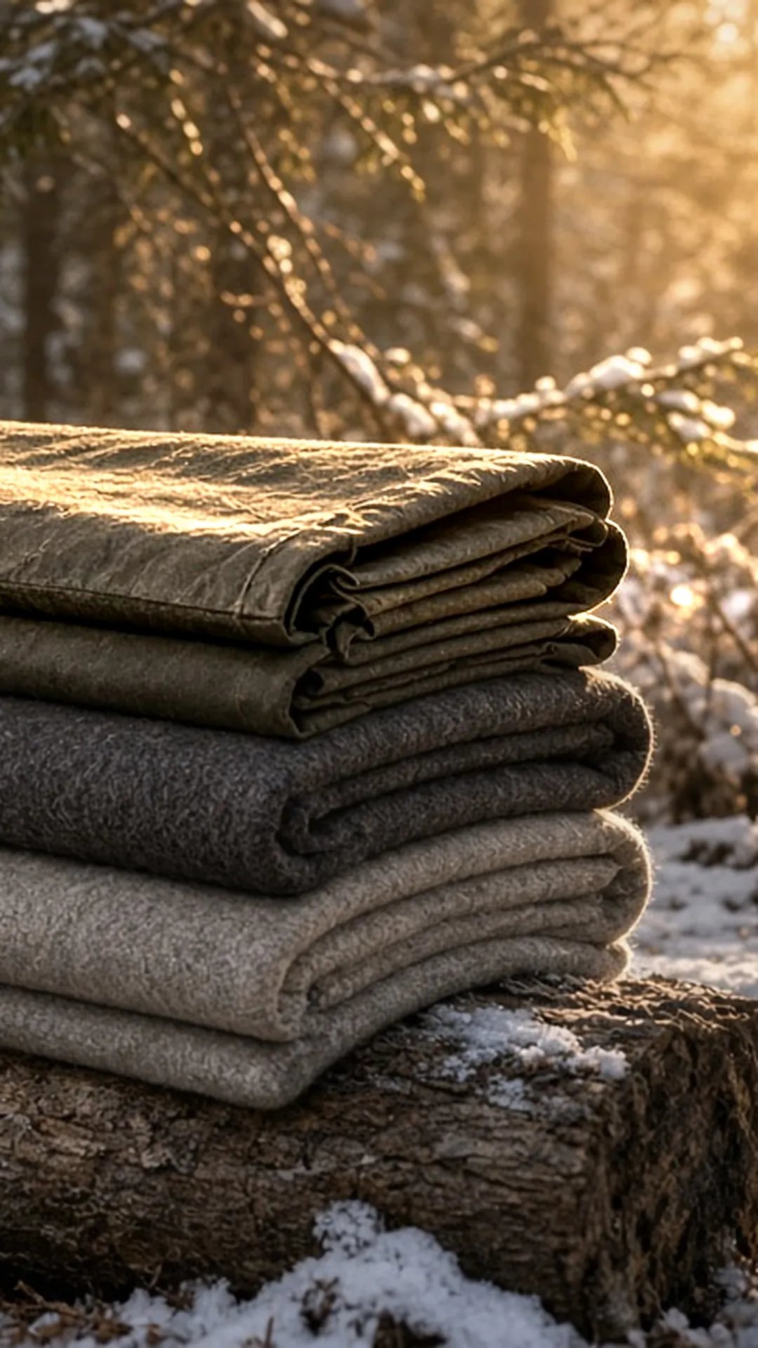 Three folded layers